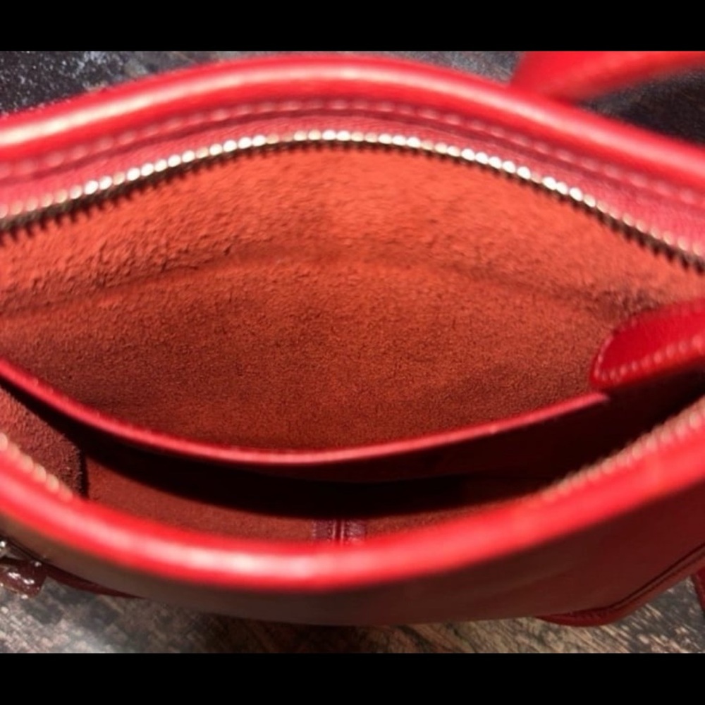 Coach Red Crossbody Bag with Polka Dot Charm - Picture 9 of 12